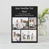 Collage de 4 photos Carte de voeux ou invitation (Debout devant)