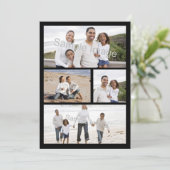 Collage de 4 photos Carte de voeux ou invitation (Debout devant)