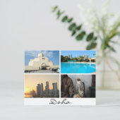Collage de 4 photos dans la carte postale Doha (Debout devant)