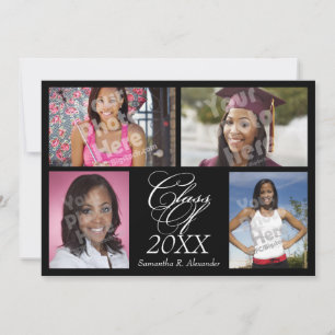 Collage de 4 photos Faire-part de graduation perso