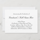 Collage de 4 photos Faire-part de graduation perso (Dos)