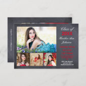 Collage de 5 photos - faire-part de l'obtention du (Devant / Derrière)