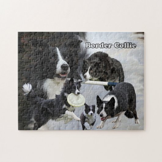 collage de border collie de puzzle de photo (Horizontal)