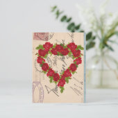 Collage de carte postale rose (Debout devant)