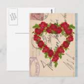 Collage de carte postale rose (Devant / Derrière)