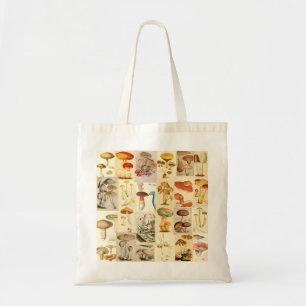 Collage de champignons Sac d'impression Vintage Sh