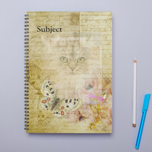 Collage de chats et papillons