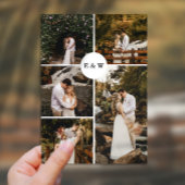 Collage de cinq photos Faire-part de mariage moder