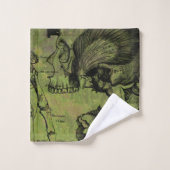 Collage de clé de crâne gothique (Gant de toilette)