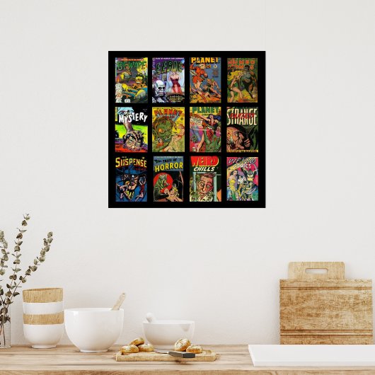 Collage de couvertures de bandes dessinées posters (Cuisine)