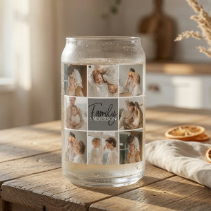 Collage de famille photo & Cadeau gris personnalis