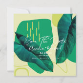 Collage de feuilles botaniques modernes pour carte (Devant)