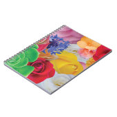 Collage de fleur - carnet de notes à spirale (Côté gauche)