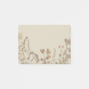 Collage de fleurs botaniques Notes post-it