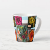 Collage de fleurs d'automne Tasse Latte (Angle droit)