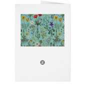 Collage de fleurs sauvages sur fond bleu (Dos)