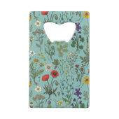 Collage de fleurs sauvages sur fond bleu (Dos)