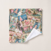 Collage de la carte de Noël Pastel vintage (Gant de toilette)