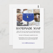 Collage de la carte d'information sur le savon de (Devant / Derrière)