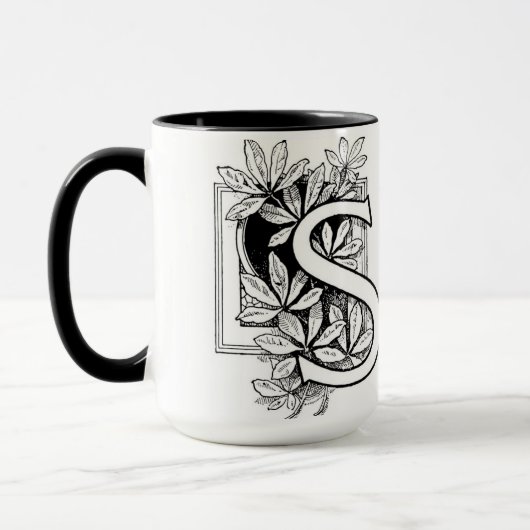 Collage de la lettre vintage "S" - Mug (Gauche)