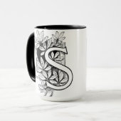 Collage de la lettre vintage "S" - Mug (Devant gauche)