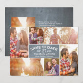 Collage De La Vitrine Photo Enregistrer La Carte D (Devant / Derrière)