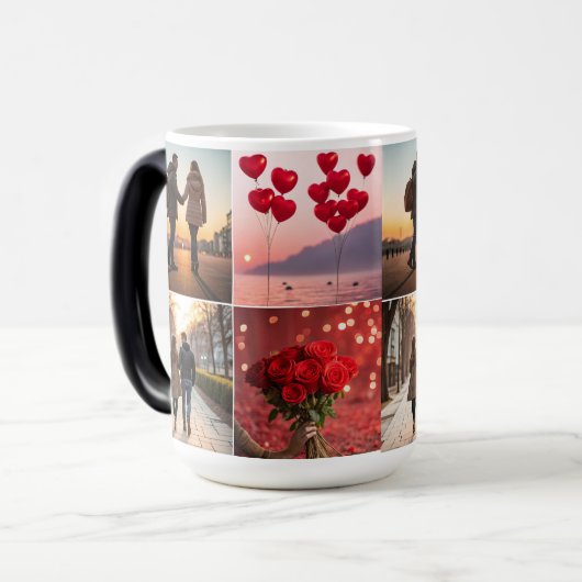 Collage de l'amour Mug magique (Devant gauche)