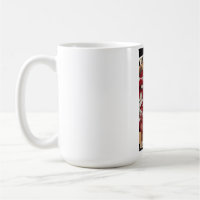 Collage de lèvres rouges | Tasse à café d'art pop 