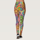 Collage de Mandala floral Leggings de Yoga psychéd (Dos)
