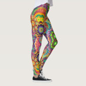 Collage de Mandala floral Leggings de Yoga psychéd (Droite)