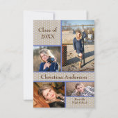 Collage de marguerite Brown - Faire-part de gradua (Devant)