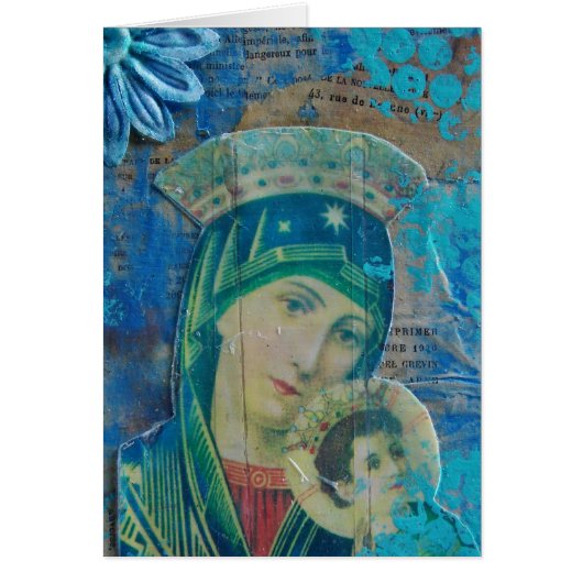 Collage de médias mélangés de Mary et d'enfant (Devant)