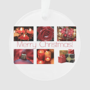 Collage de Noël en rouge