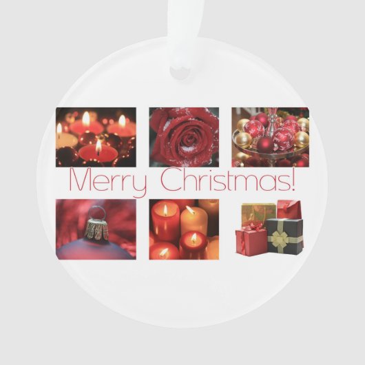 Collage de Noël en rouge (devant)