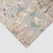 Collage de papier de soie ou decoupage de partitio (Détail)