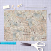 Collage de papier de soie ou decoupage de partitio (Artisanat)