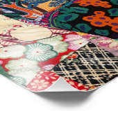 Collage de papier floral en gros plan Poster mixte (Coin)