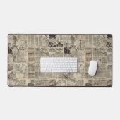 Collage de papier journal vintage rustique (Clavier et souris)