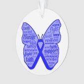 Collage de papillon de cancer du rectum des mots (devant)