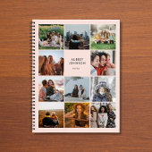 Collage de photos Cahier simple moderne rose école