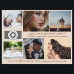 Collage de photos d'amandes QR Logo Photographie d<br><div class="desc">Brochure marketing beige amande pour un photographe professionnel personnalisé avec vos photos, logos, coordonnées, texte personnalisé et code QR. Flyer photographe professionnel pour promouvoir votre entreprise personnalisée avec six photos sur le côté avec votre logo, nom d'entreprise, slogan, et coordonnées dans russet sur une teinte chaleureuse de beige. Au verso,...</div>