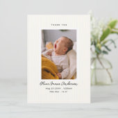 Collage de photos de bébé moderne Merci Rayures (Debout devant)