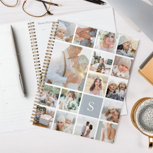 Collage de photos de brouillard gris