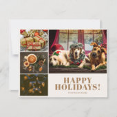 Collage de photos de crème Nouvelle année Carte de (Devant)