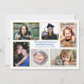 Collage de photos de diplôme uniquement Faire-part (Devant)