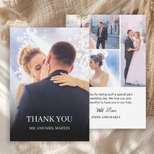 Collage de photos de mariage romantique Merci