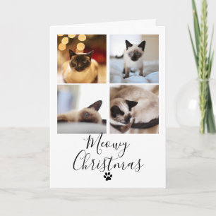 Collage de photos de Noël Meowy Carte de Noël pour