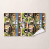 Collage de photos de vache, (Serviette à main)