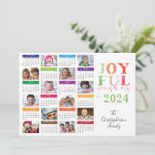 Collage de photos du calendrier 2019 Carte de vœux (Debout devant)