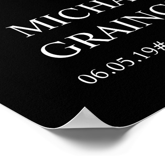 Collage de photos en forme de coeur Affiche funéra (Coin)